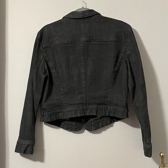 New York & Company Charcoal Gray Denim Blazer - Picture 4 of 10